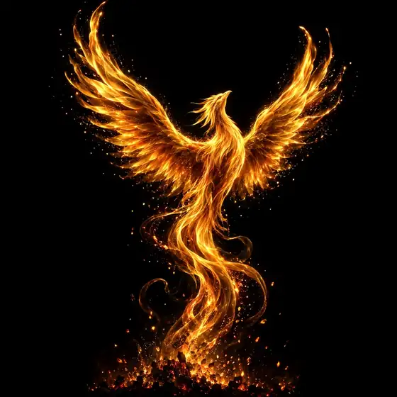 Ave fénix de fuego, símbolo del Método Ave Fénix